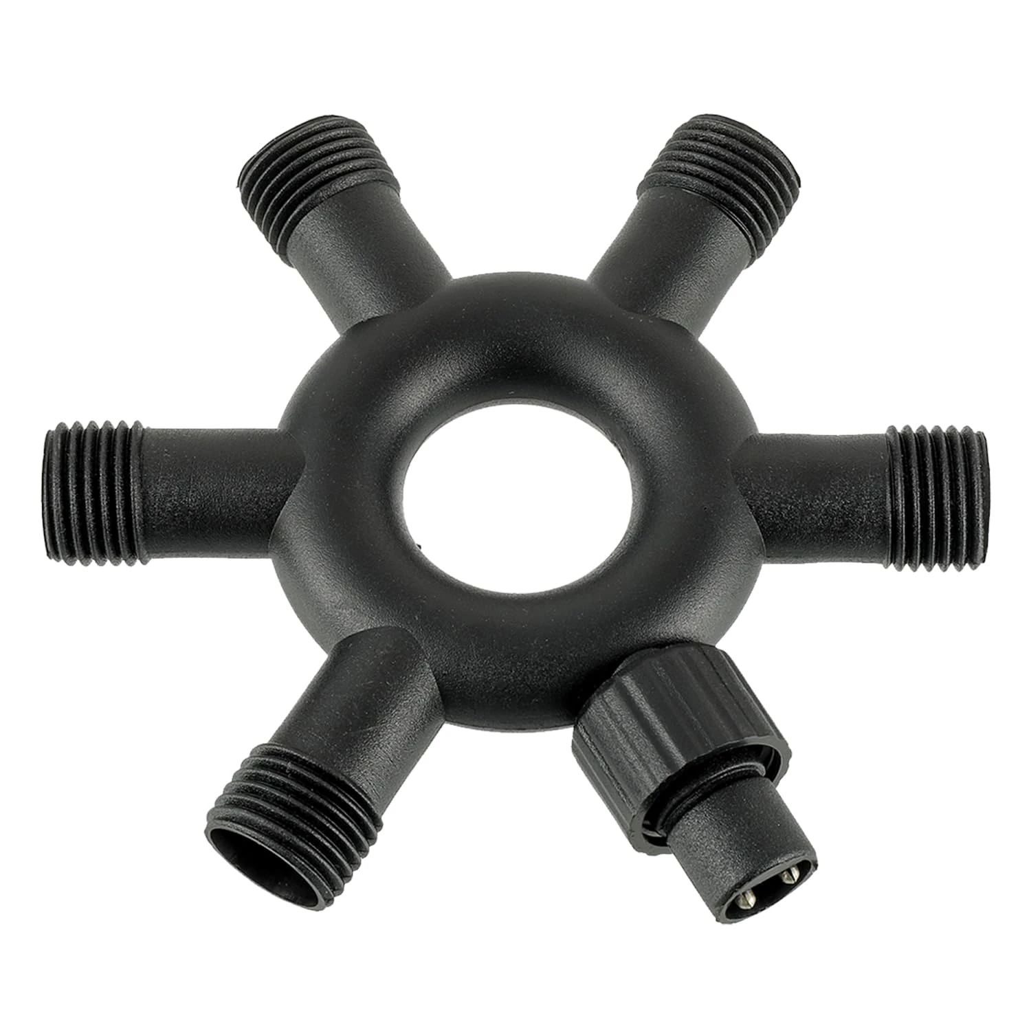 HUAREW Splitter Connector for Fairy Lights,6 Way Cable Splitter Connector for Fairy Lights, Waterproof Two Pins Outdoor String Light Splitters for Christmas String Lights,Icicle,Grid and Globe Lights