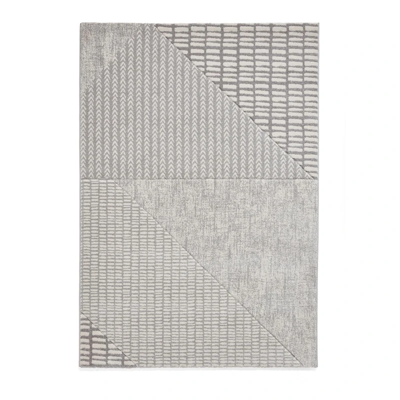 Think Rugs Catherine Lansfield Larsson Modern Abstract Rug, Grey