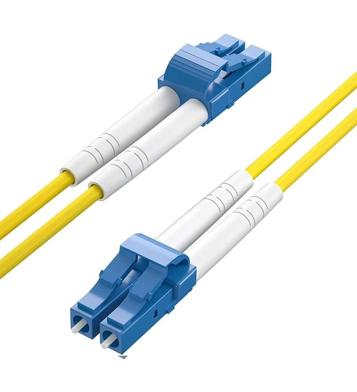 OS2 LC to LC duplex fiber optic patch cable, singlemode jumper, 1-meter(3.3ft), 10 pack