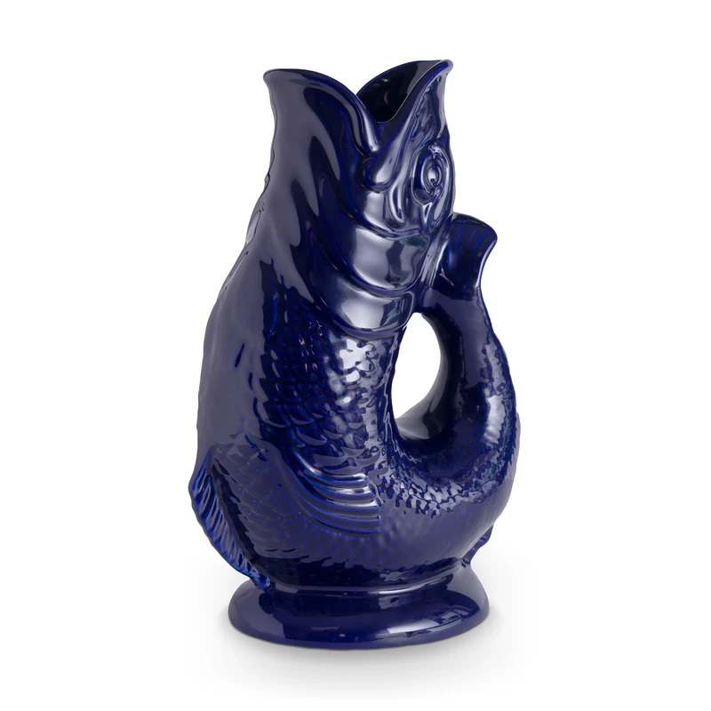 Wade Fish Jug, Handcrafted in Stoke-on-Trent England, Award-Winning Iconic UK Heritage Brand, English Earthenware, 1.2L, Cobalt Blue, WA967803COB