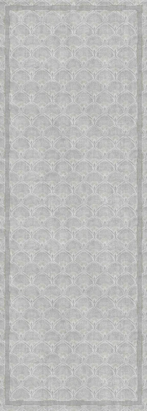 Think Rugs Catherine Lansfield Deco Peacock Washable Rug, Silver