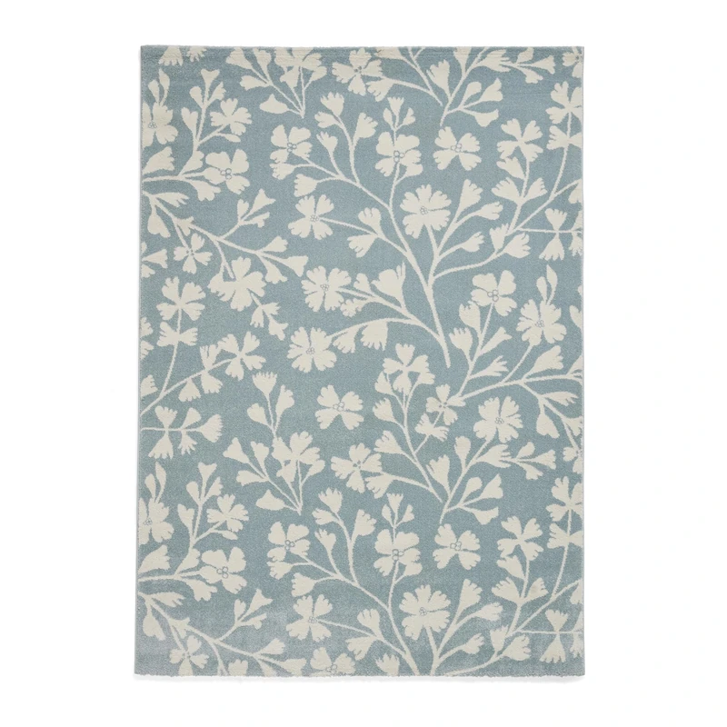 Think Rugs Catherine Lansfield Grace Floral Rug, Blue