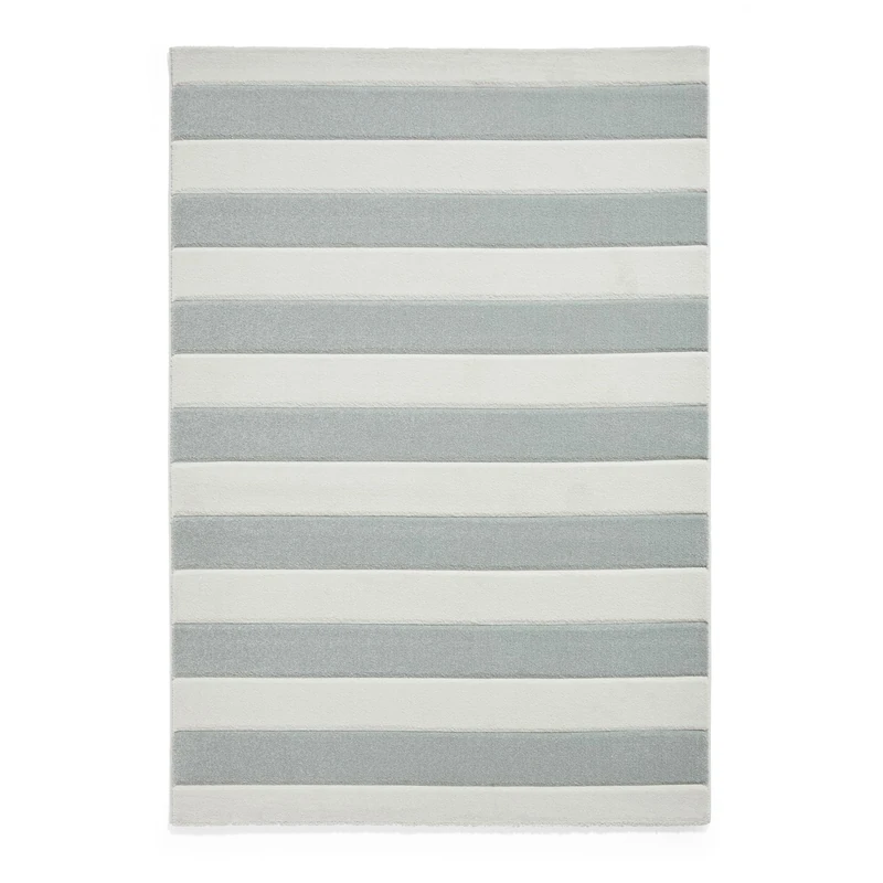 Think Rugs Catherine Lansfield Cove Stripe Modern Linear Rug, Sage Green