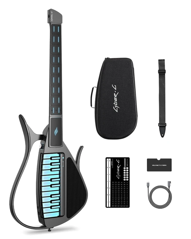 Enya Cyber G - Smart Keytar with Light-Up Keys, 24 Sounds, Drum & Bass, Bluetooth 5.2, Built-in Speaker, USB-C OTG Recording, Rechargeable Battery, Bag and Strap - Image 1
