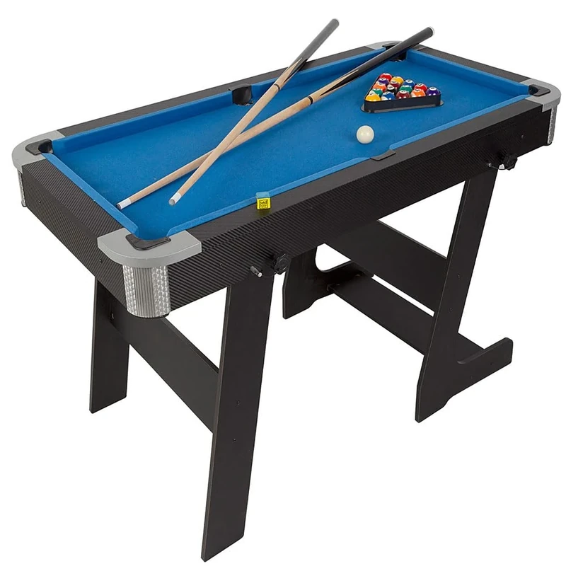 ColorBaby 85437 Folding Multigame Table, Billiards and Table Pong, 120 x 61 x 73 cm, Wood, Includes 2 Cues, 16 Balls, 1 Chalk, 1 Brush, 1 Triangle, 2 Paddles, 1 Net and 3 Balls, 6 years and more