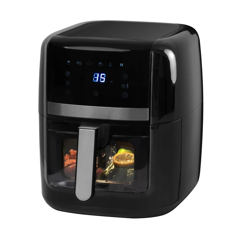 Daewoo 8L Digital Air Fryer with Viewing Window & Divider – Dual Zone Cooking, 6 Presets, LED Display, Shake Reminder – Oil-Free Healthy Cooking, Family Size, Roast, Bake, Dehydrate