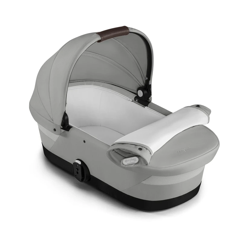 Cybex Gazelle S Gold Carrycot - Stone Grey - Birth to 6 Months