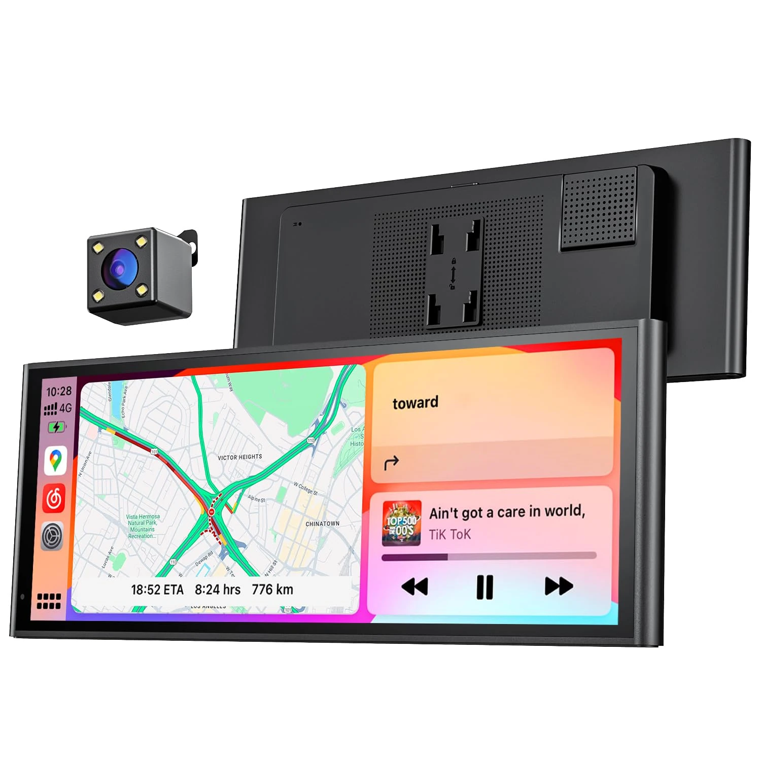 Krunia 9.26" Wireless Portable Car Play Screen for Apple CarPlay & Android Auto, OTA Updates, Backup Camera, Mirror Link, 5.0 Bluetooth, Voice Control, GPS Navigation, FM