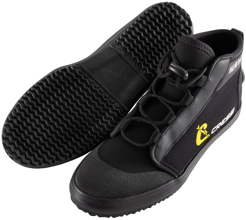 Cressi Malmo Rock Boots 3mm 3XL - 3mm Black Neoprene Unisex Boots with Total Grip Hard Sole Maximum Protection for Diving and Various Water Activities, 3XL