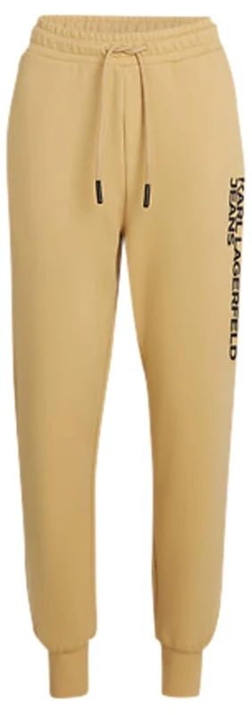 KARL LAGERFELD JEANS, Women's, Essential Logo Sweatpant, Slim Fit, Beige, XL