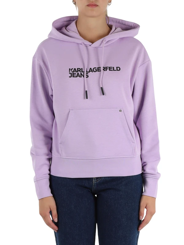 KARL LAGERFELD JEANS Women Regular Logo Hoodie Lavendula S