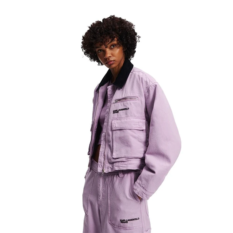 KARL LAGERFELD JEANS, Women's, Workwear Jacket, Relaxed Fit, Purple, L