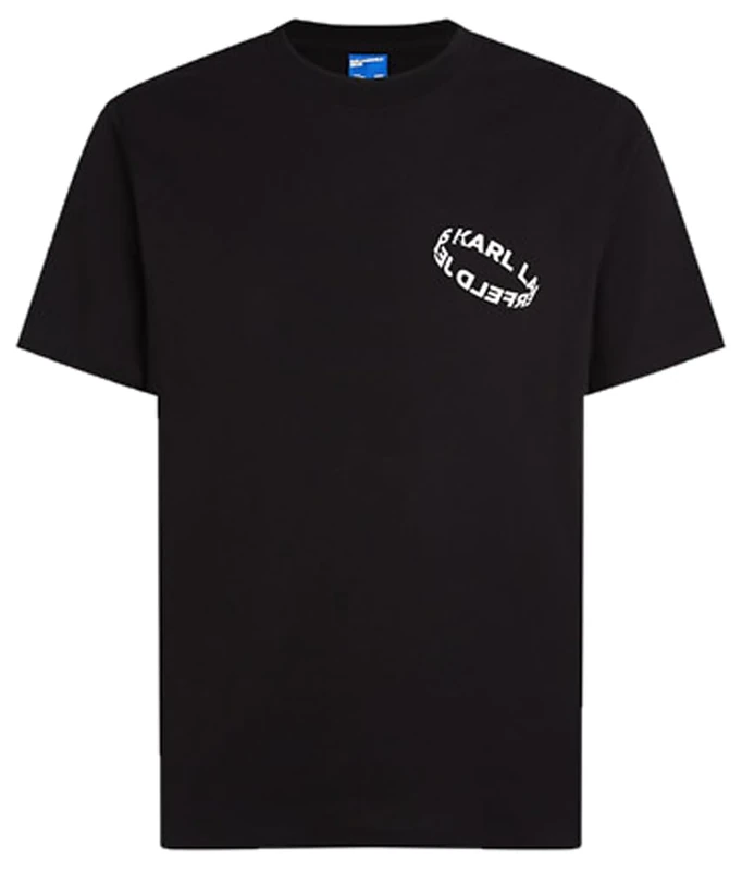 KARL LAGERFELD JEANS, Men's, Regular Short Sleeve Multi Ring Tee, Regular Fit, Black, S