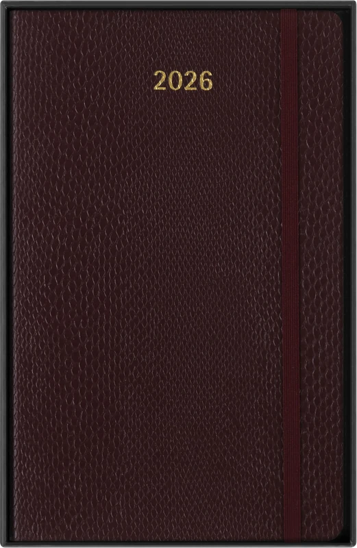 Moleskine Weekly Planner 2026 Precious and Ethical, 12-Month Weekly Planner With Space For Notes, Vegan Soft Cover Python Effect, Bordeaux Color, Size 13x21 cm