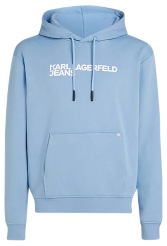 Karl Lagerfeld Jeans Men's Essential Logo Hoodie - Blue, L
