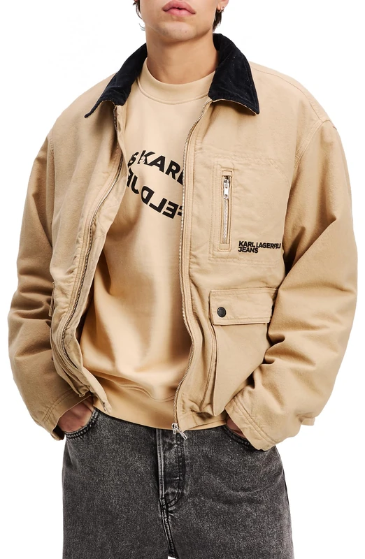 KARL LAGERFELD JEANS Men Workwear Canvas Jacket Lark L