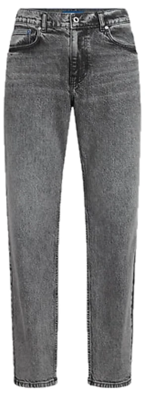 KARL LAGERFELD JEANS Men Straight Denim Visual Washed Black 3630