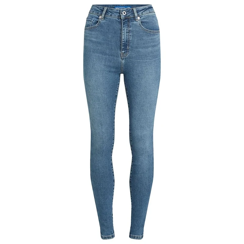 KARL LAGERFELD JEANS, Women's, High Rise Skinny Denim, Skinny Leg, Blue, 2530