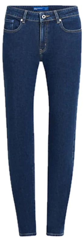 KARL LAGERFELD JEANS, Women's, Mid Rise Slim Denim, Slim Leg, Blue, 2432 - Image 1