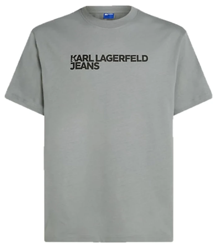 KARL LAGERFELD JEANS, Men's, Regular Short Sleeve Essential Logo Tee, Regular Fit, Grey, XS