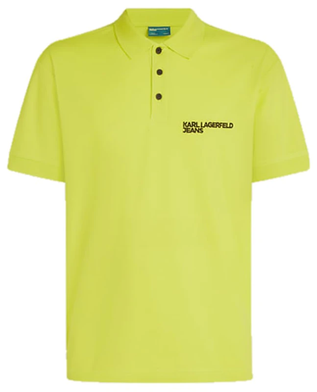KARL LAGERFELD JEANS, Men's, Regular Pique Polo, Regular Fit, Yellow, L