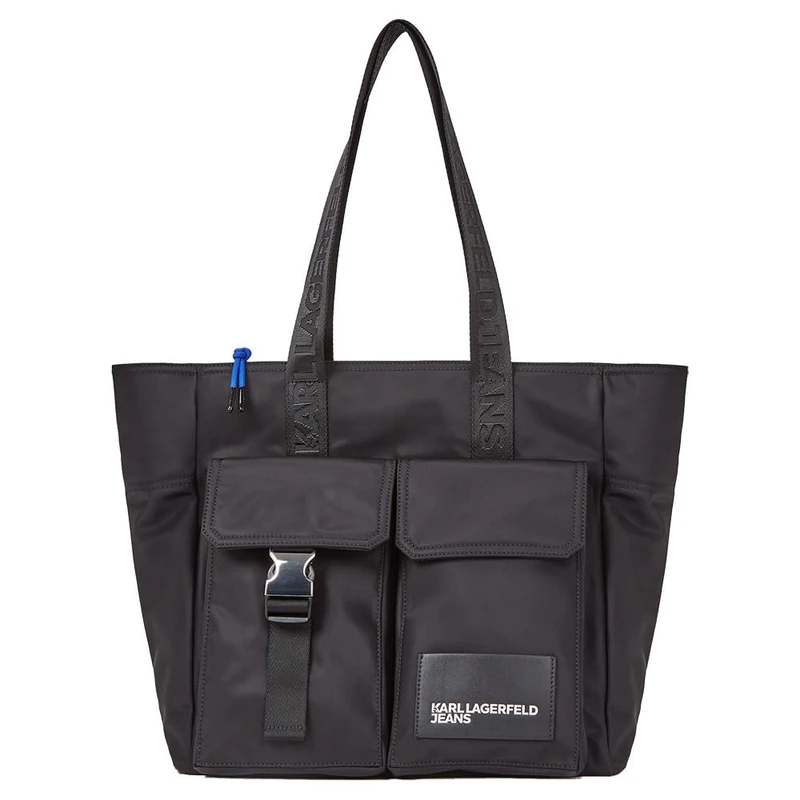 KARL LAGERFELD JEANS, Women's, Utility Nylon Tote, Black, One size