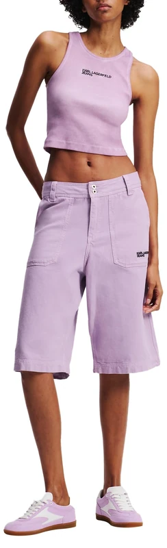 KARL LAGERFELD JEANS Women Cargo Short Lavendula XL