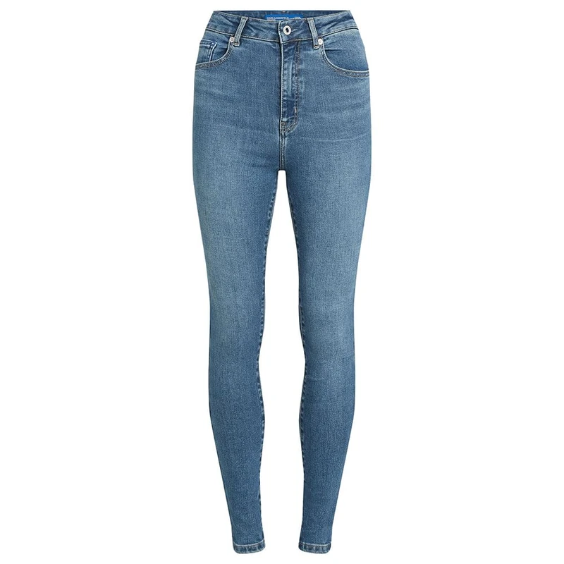 KARL LAGERFELD JEANS, Women's, High Rise Skinny Denim, Skinny Leg, Blue, 3130
