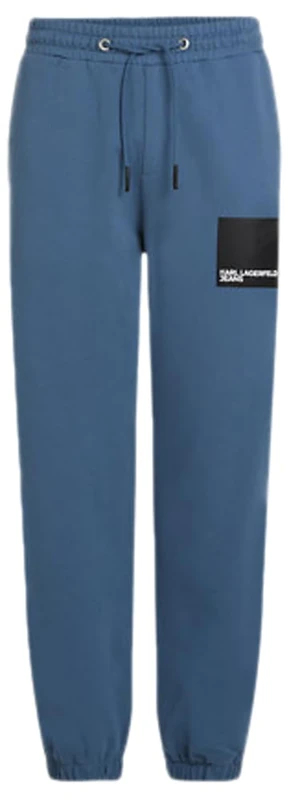 KARL LAGERFELD JEANS Men Box Logo Regular Sweatpant Vintage Indigo XS