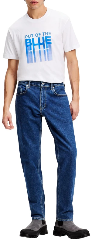 KARL LAGERFELD JEANS Men Tapered Denim Washed Mid Blue 34W / 34L