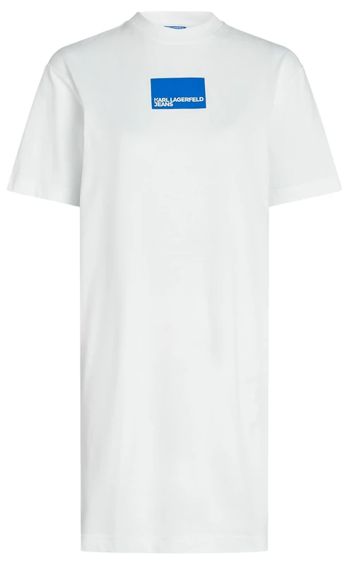 KARL LAGERFELD JEANS, Women's, Logo Tee Dress, Regular Fit, White, S