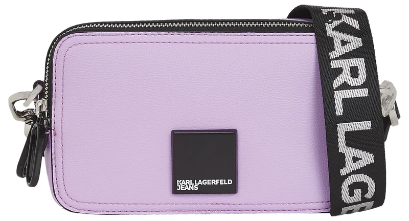 KARL LAGERFELD JEANS, Women's, Box Logo Camera Bag, Purple, One size