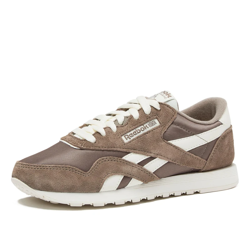 Reebok Women's Classic Nylon Sneakers, Gritty Grey/Gritty Grey/Chalk, 3.5 UK