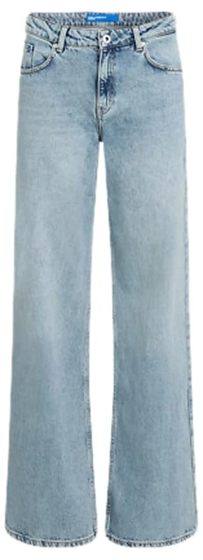 KARL LAGERFELD JEANS, Women's, Mid Rise Relaxed Denim, Relaxed Leg, Blue, 2732
