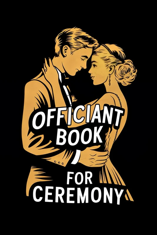 Officiant book for wedding ceremony Gold Deluxe Edition - Image 1