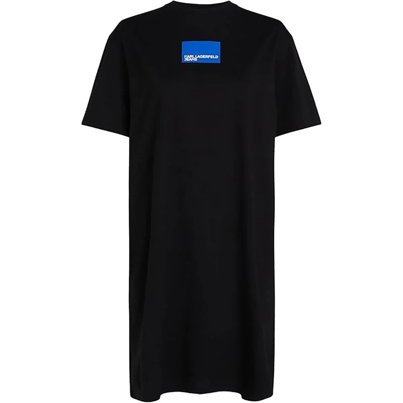 KARL LAGERFELD JEANS, Women's, Logo Tee Dress, Regular Fit, Black, XL