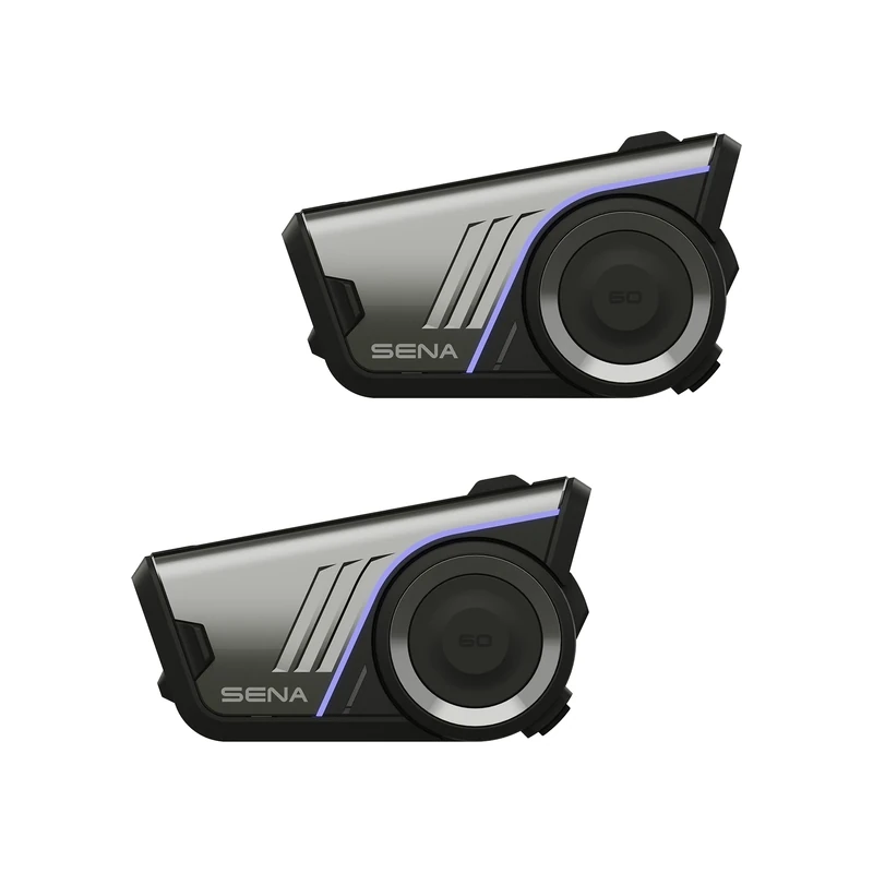 Sena 60S Motorcycle Communication Headset with WAVE, Mesh, and Bluetooth Intercom, 2nd Generation SOUND by Harman Kardon, Dual Pack