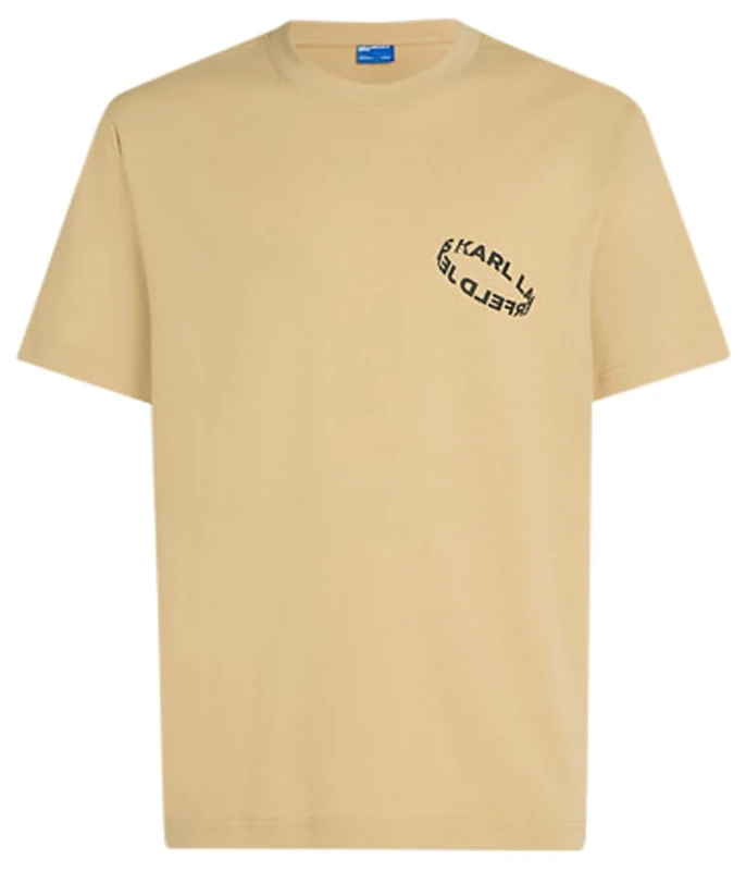 KARL LAGERFELD JEANS, Men's, Regular Short Sleeve Multi Ring Tee, Regular Fit, Beige, XS