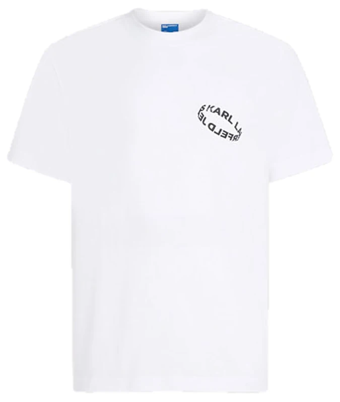 KARL LAGERFELD JEANS, Men's, Regular Short Sleeve Multi Ring Tee, Regular Fit, White, S