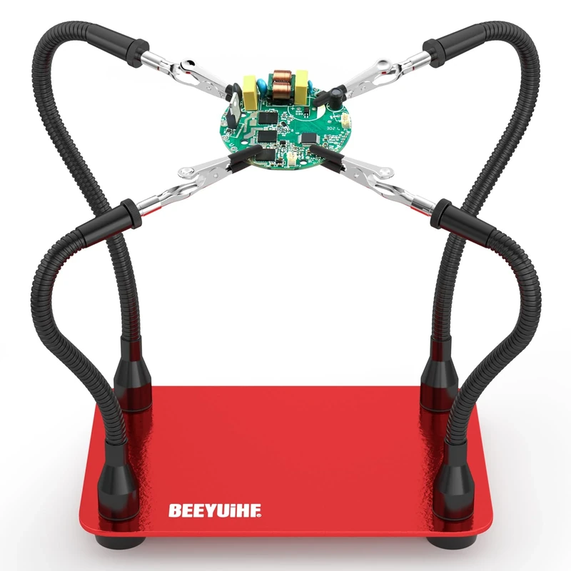 BEEYUIHF Helping Hands Soldering Station - 4 Flexible Arms PCB Holder