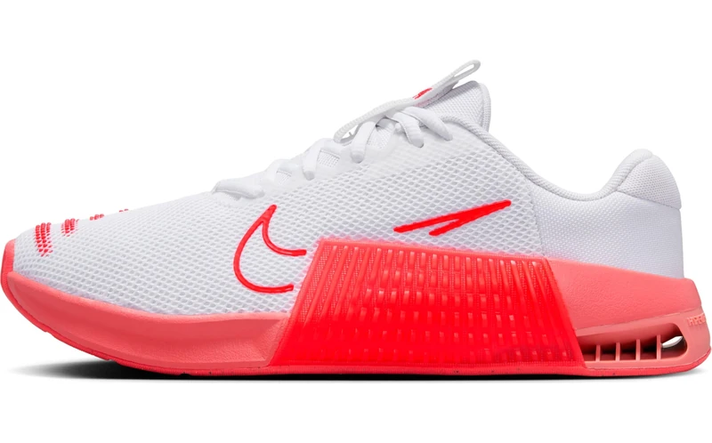 NIKE DZ2537-107 Metcon 9 Women s Workout Women White/Bright Crimson-Magic EMB UK 4