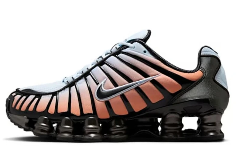 NIKE AR3566-401 Shox TL Women Blue Tint/Black-Total Orange UK 5