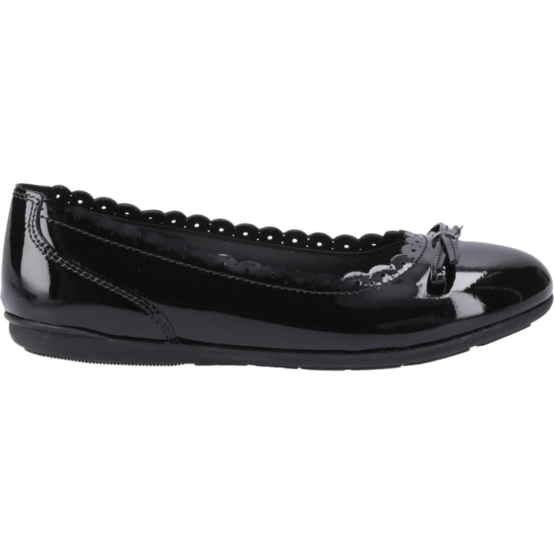 Hush Puppies Lillie Ballerina Pat Jnr, Black, 9 UK Child
