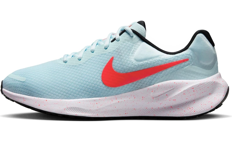 NIKE FB2208-400 Revolution 7 Women Glacier Blue/Bright Crimson-BL UK 4.5