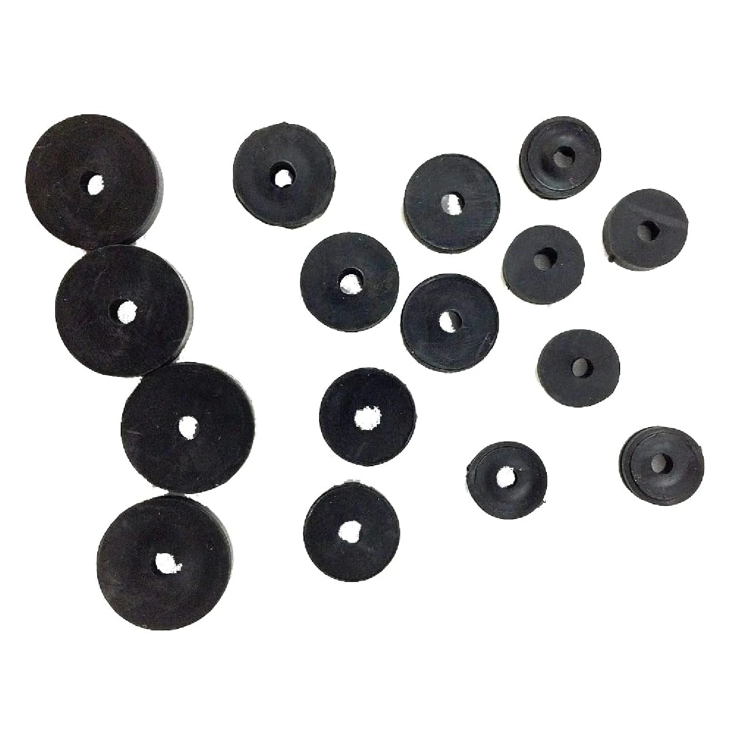 Flat Rubber Tap Washers Assorted UK sizes 3/8”, 3/4”, 1/2" Black O Rings Rubber Assorted Washer Plumbing Washers Sink or Bath Taps Basin Shower Seal Drip Pack of 15.