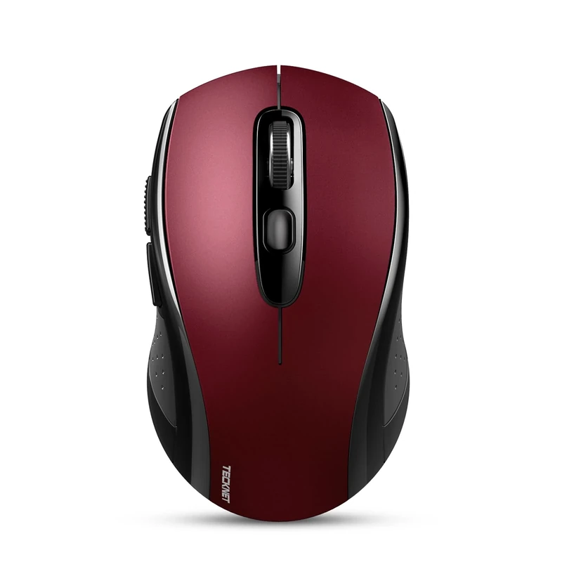 TECKNET Bluetooth Mouse, Multi-Device Wireless Mouse Bluetooth 5.0/3.0 and 2.4GHz Two Connection Options Mouse 6 Adjustable DPI Levels 18 Months Long Battery Life Cordless USB Mouse for Laptop PC