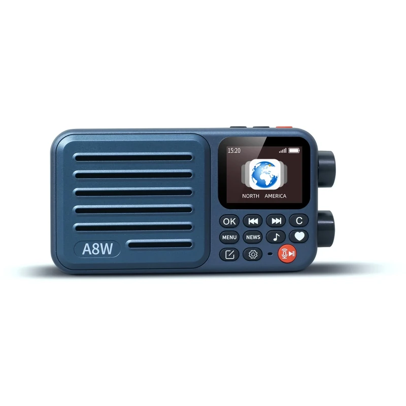 Choyong A8W Internet Radio Portable Smart Receiver WIFI/4G Global Version Radio Speaker with FM,TF Card,All World Radios,for Home with WiFi,Digital Radio,choyoung Navy Blue