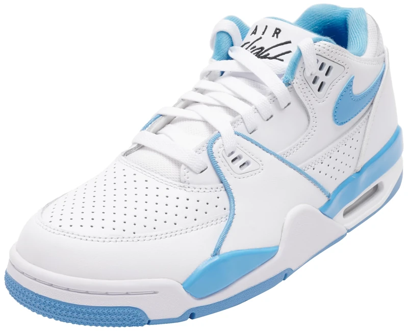 NIKE Men's AIR Flight '89 Low Sneaker, White University Blue Black, 7 UK