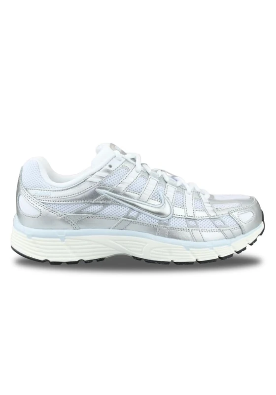 Nike Women's P-6000 Shoes, White/Metallic Silver/Blue Tin, 6