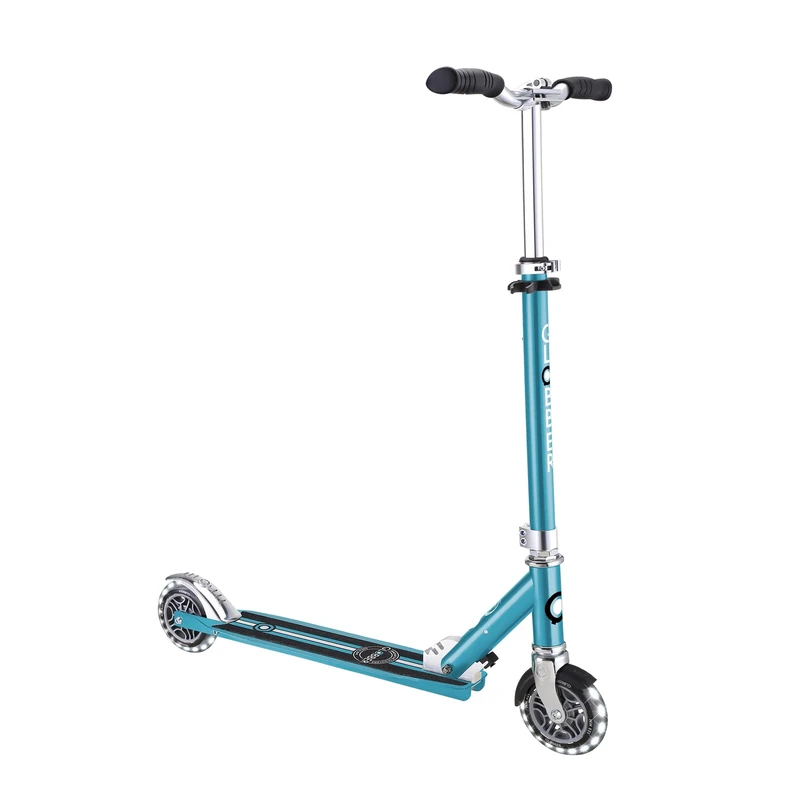 Globber Flow Foldable Element 2 Wheel LED Scooter - 4 Height Adjustabe Folding Handlebars - 5 Years Plus - 2 Year Warranty (Rose Gold)